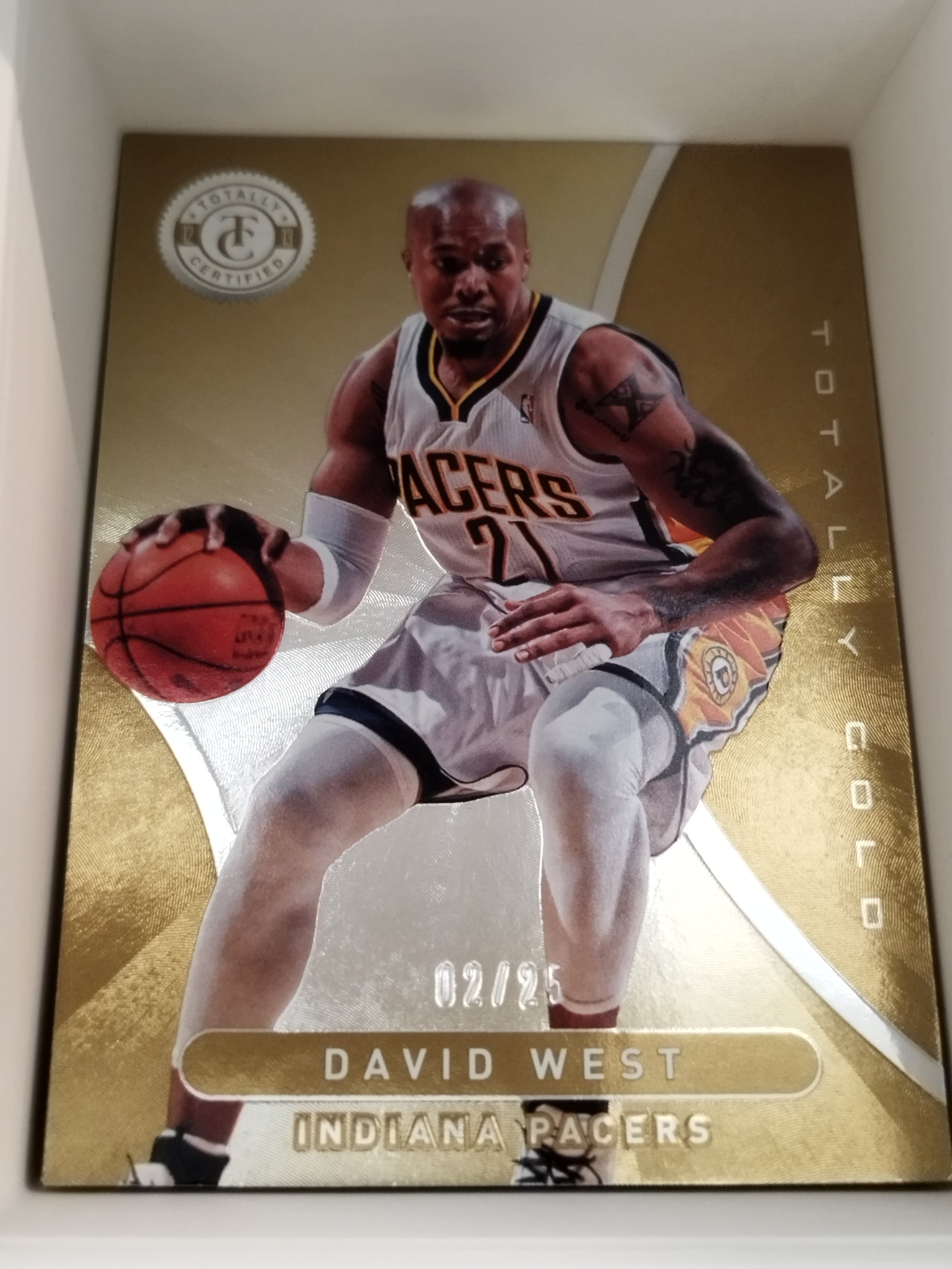 David West 2012-13 Panini Totally Certified Totally Gold /25