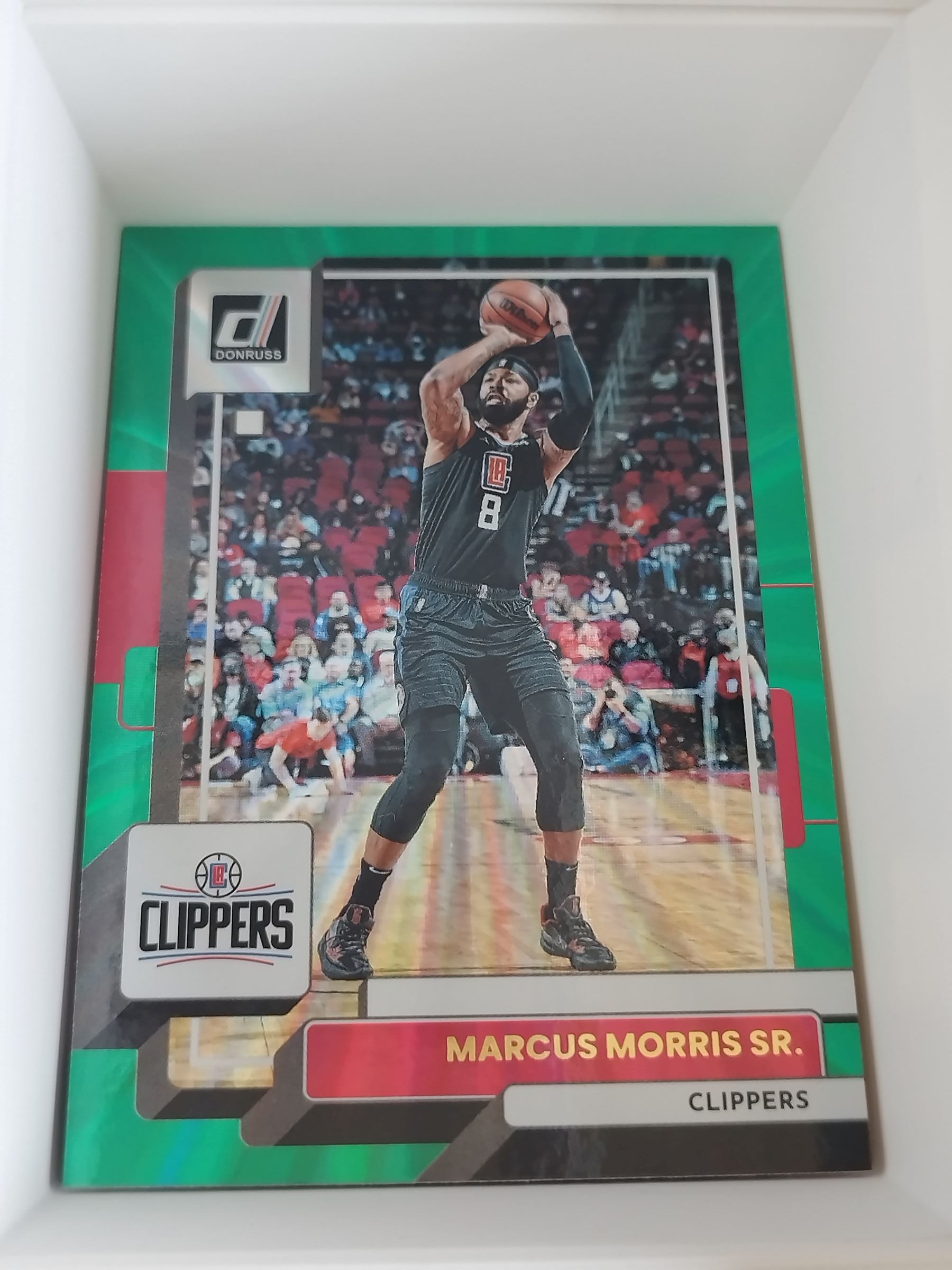2022-23 Panini Donruss · Base · Holo Green Laser #181 · Marcus Morris Sr.