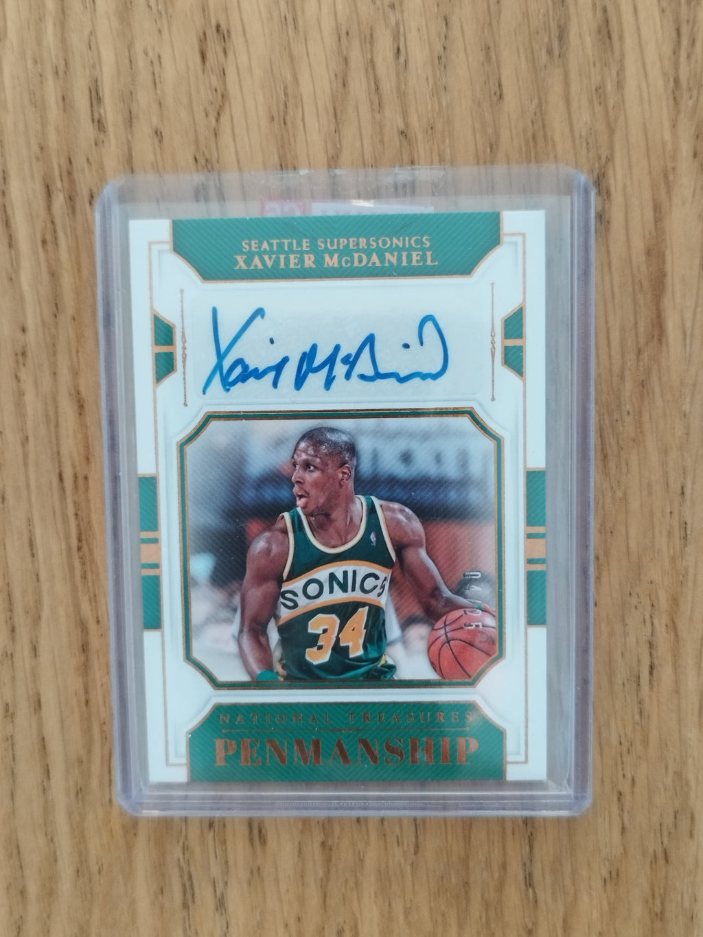 Xavier McDaniel — 2018-19 Panini National Treasures Penmanship Auto /25