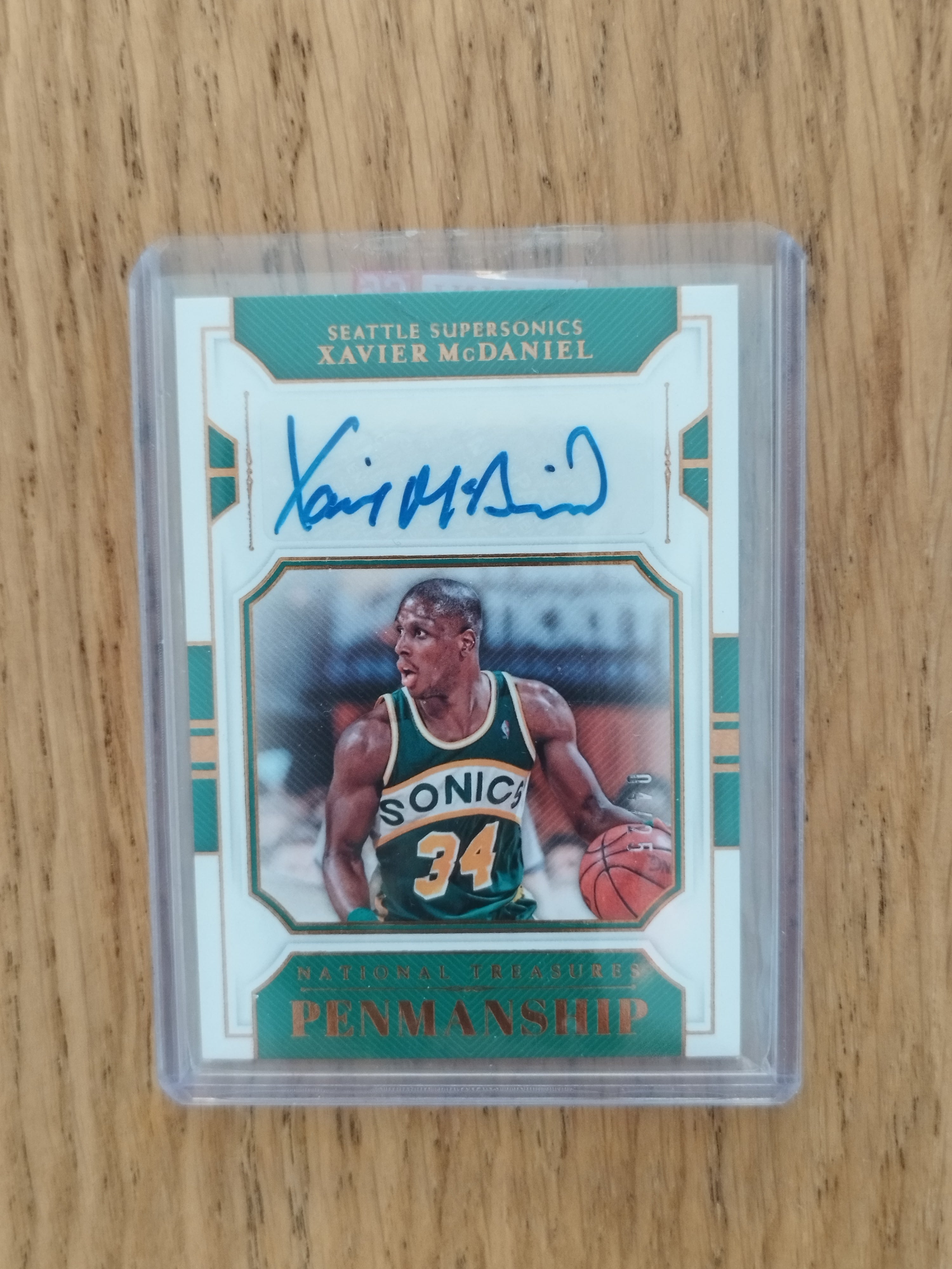 Xavier McDaniel — 2018-19 Panini National Treasures Penmanship Auto /25