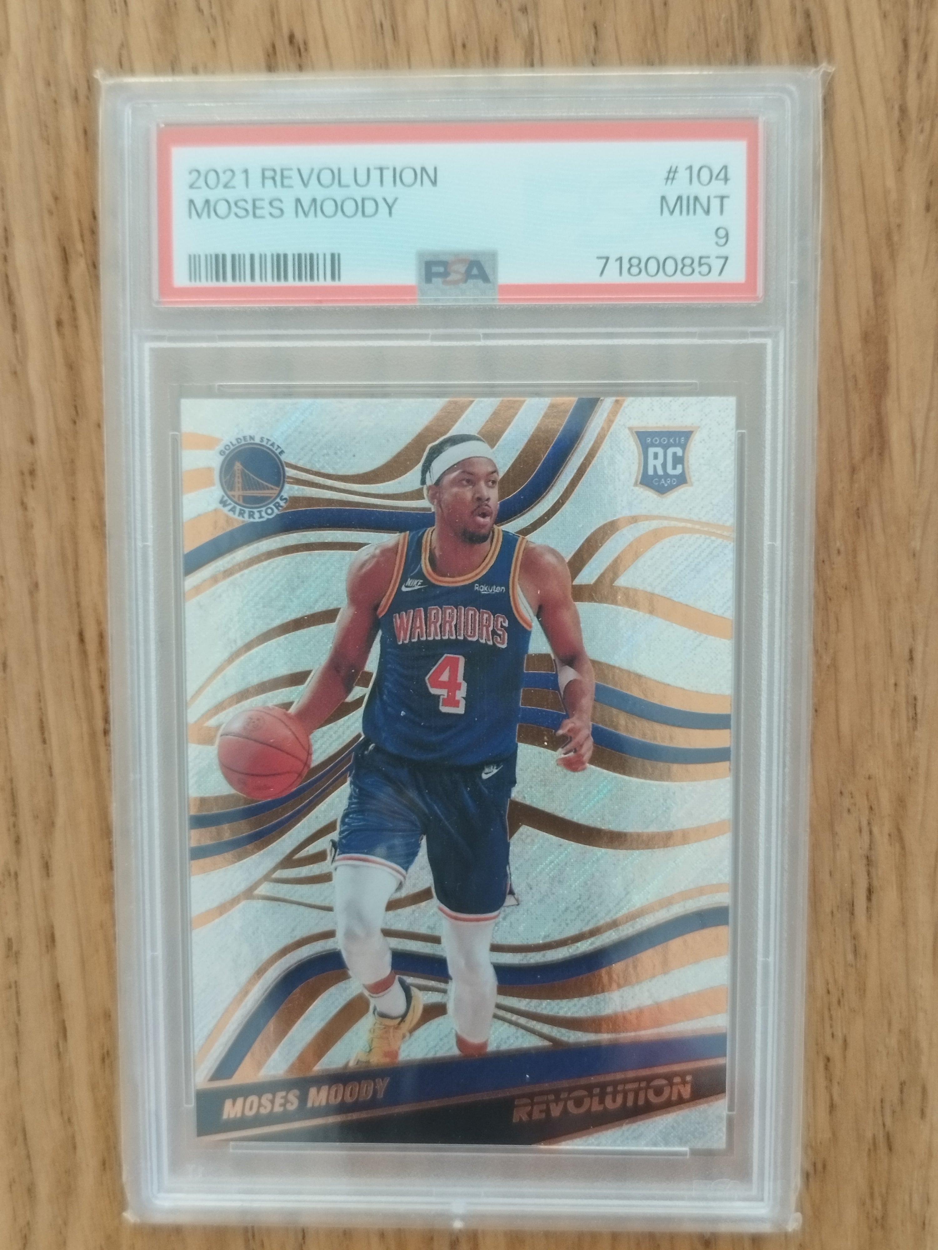 Moses Moody — 2021-22 Panini Revolution Rookie #104 PSA 9