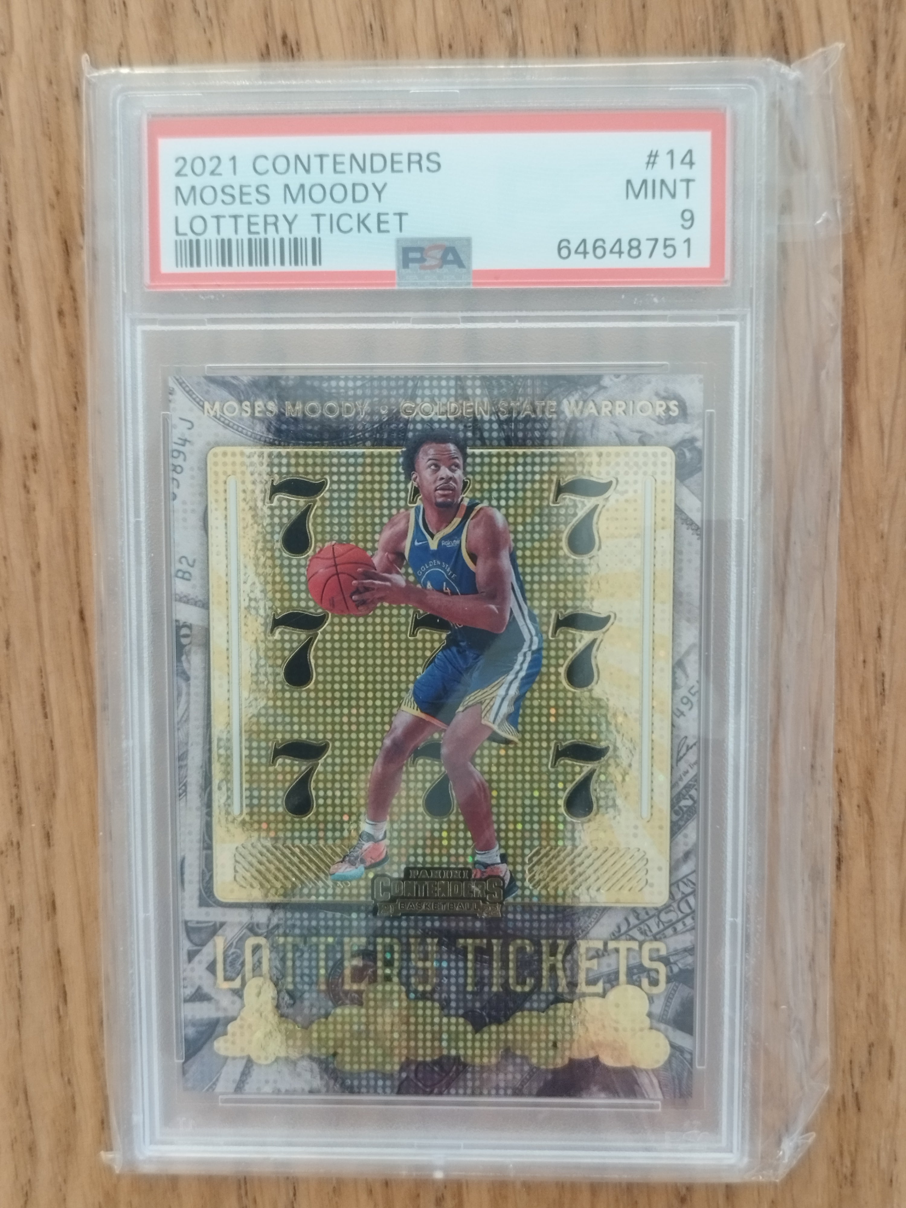 Moses Moody — 2021-22 Panini Contenders Lottery Ticket #14
