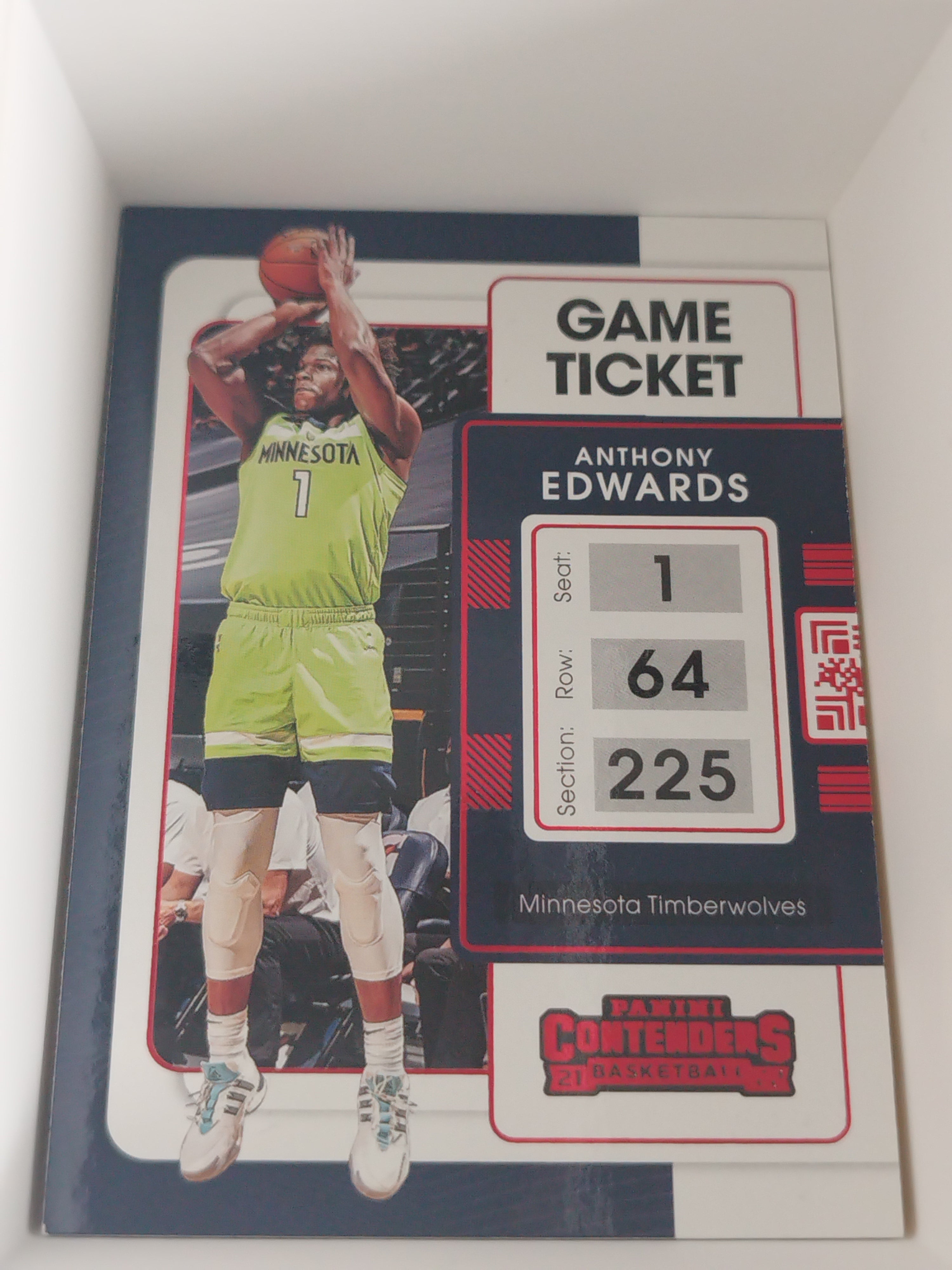 Anthony Edwards 2021-22 Panini Contenders Game Ticket Red Base #5