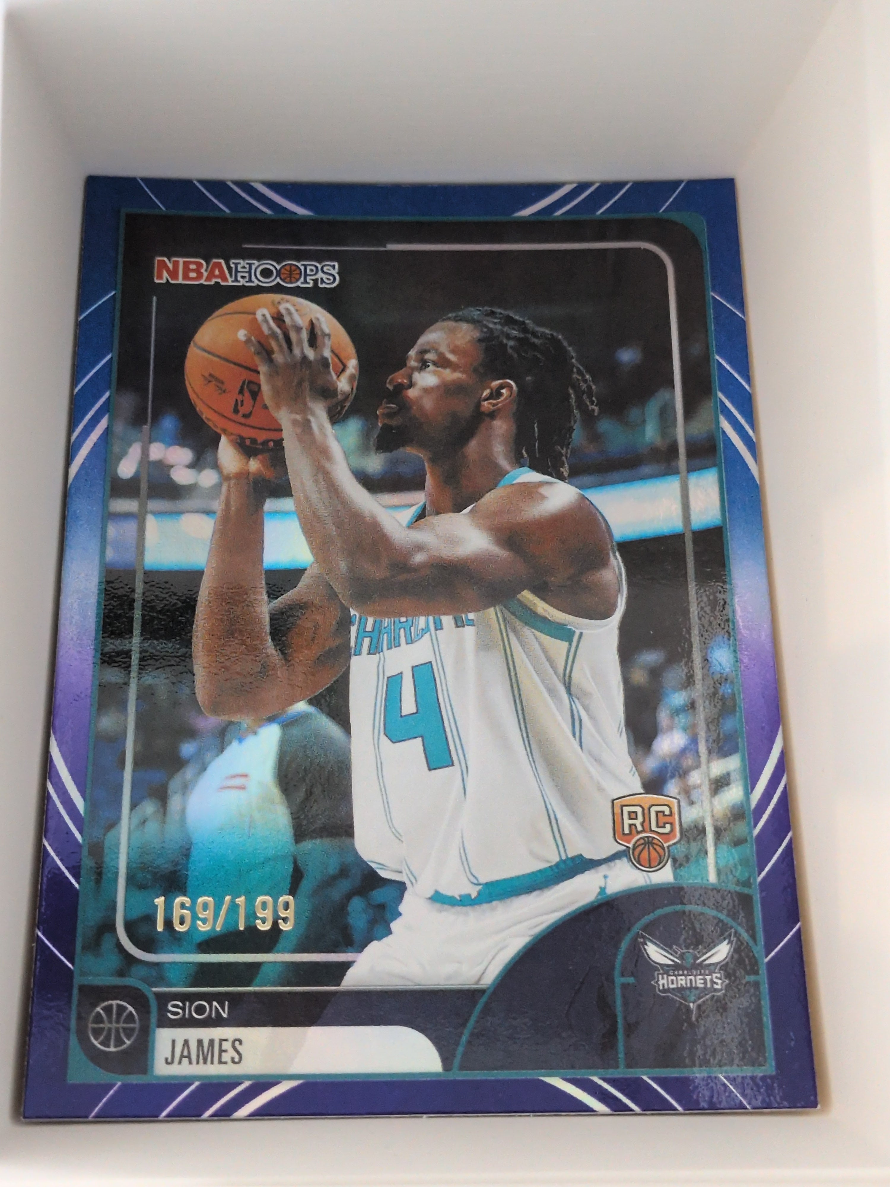 Sion James Purple & Blue Rainbow /199 2025-26 Topps NBA Hoops #151