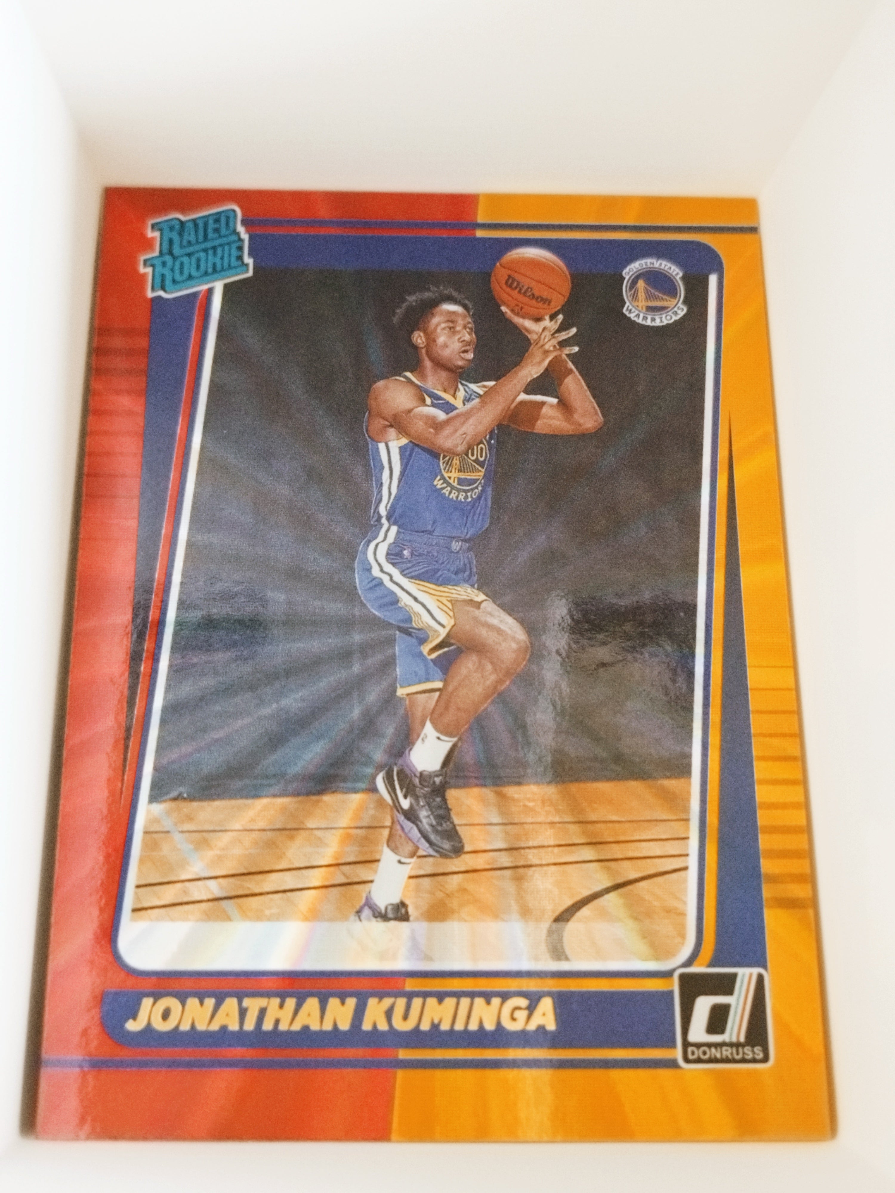 2021-22 Panini Donruss - Holo Red & Gold Laser #240 - Rated Rookie - Jonathan Kuminga