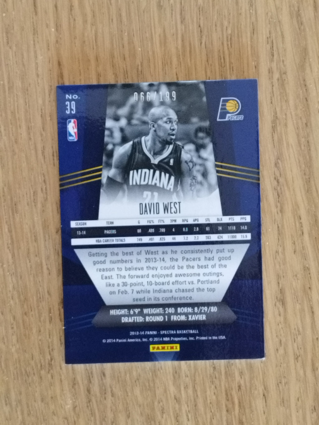 David West 2013-14 Panini Spectra #39 /199
