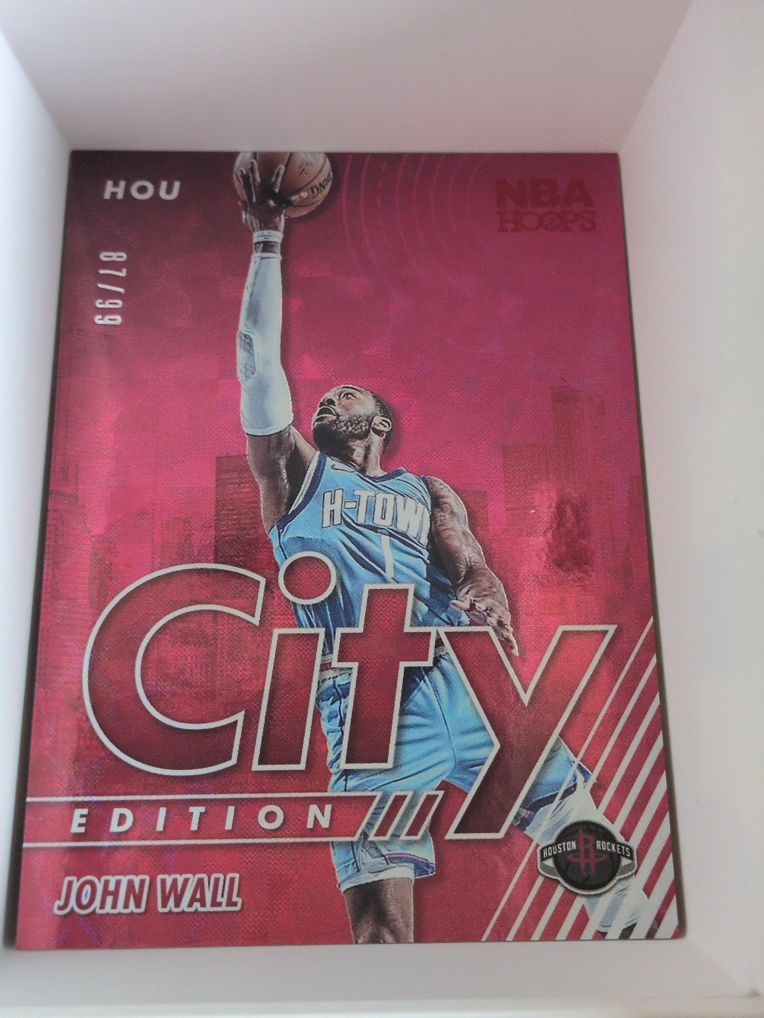 John Wall 2021-22 Panini NBA Hoops City Edition Hyper Red #13 /99