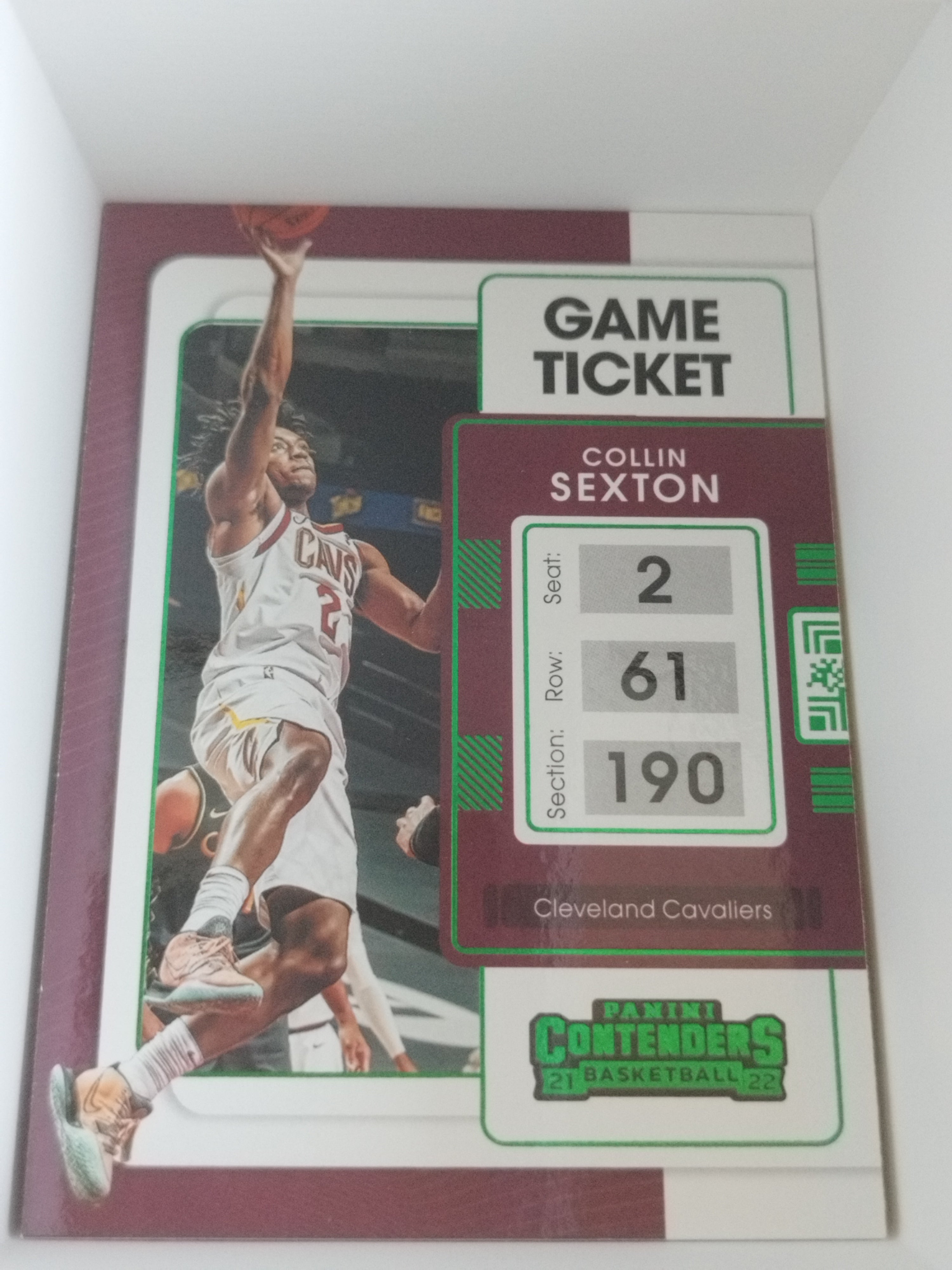 2021-22 Panini Contenders - Game Ticket Green #86 - Collin Sexton