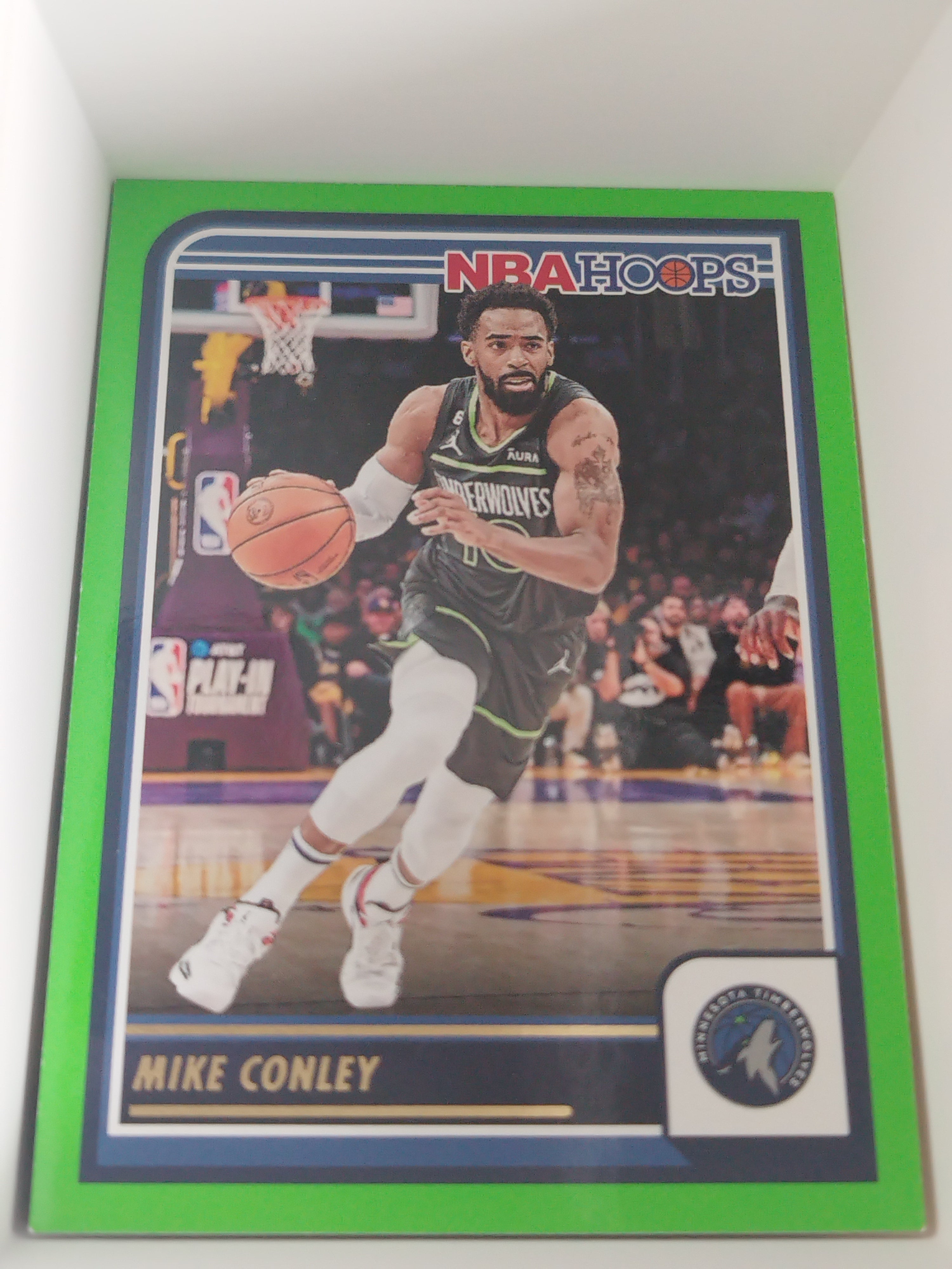 Mike Conley 2023-24 Panini NBA Hoops Neon Green Base #159