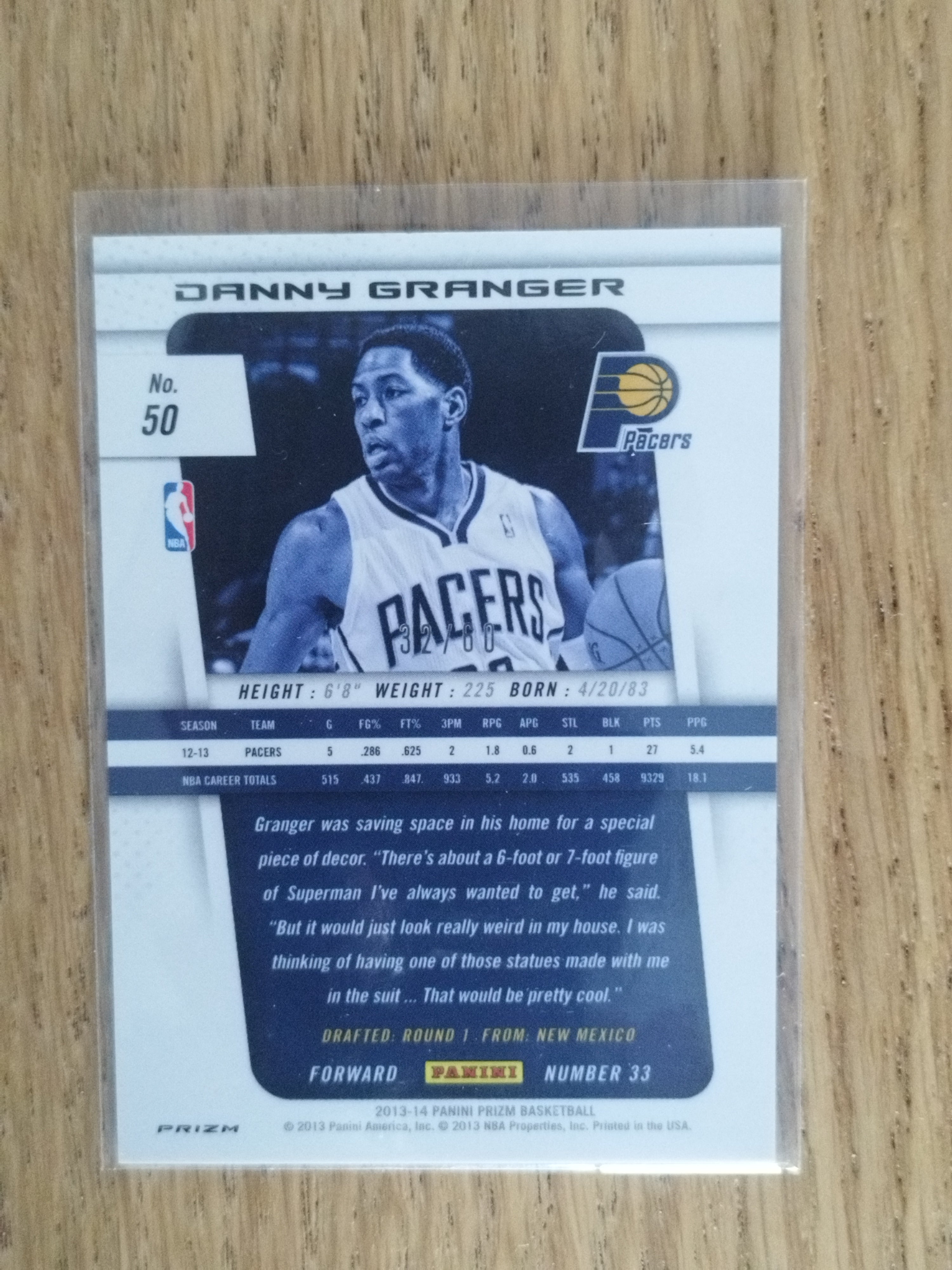 Danny Granger 2013-14 Panini Prizm Orange Prizm /60