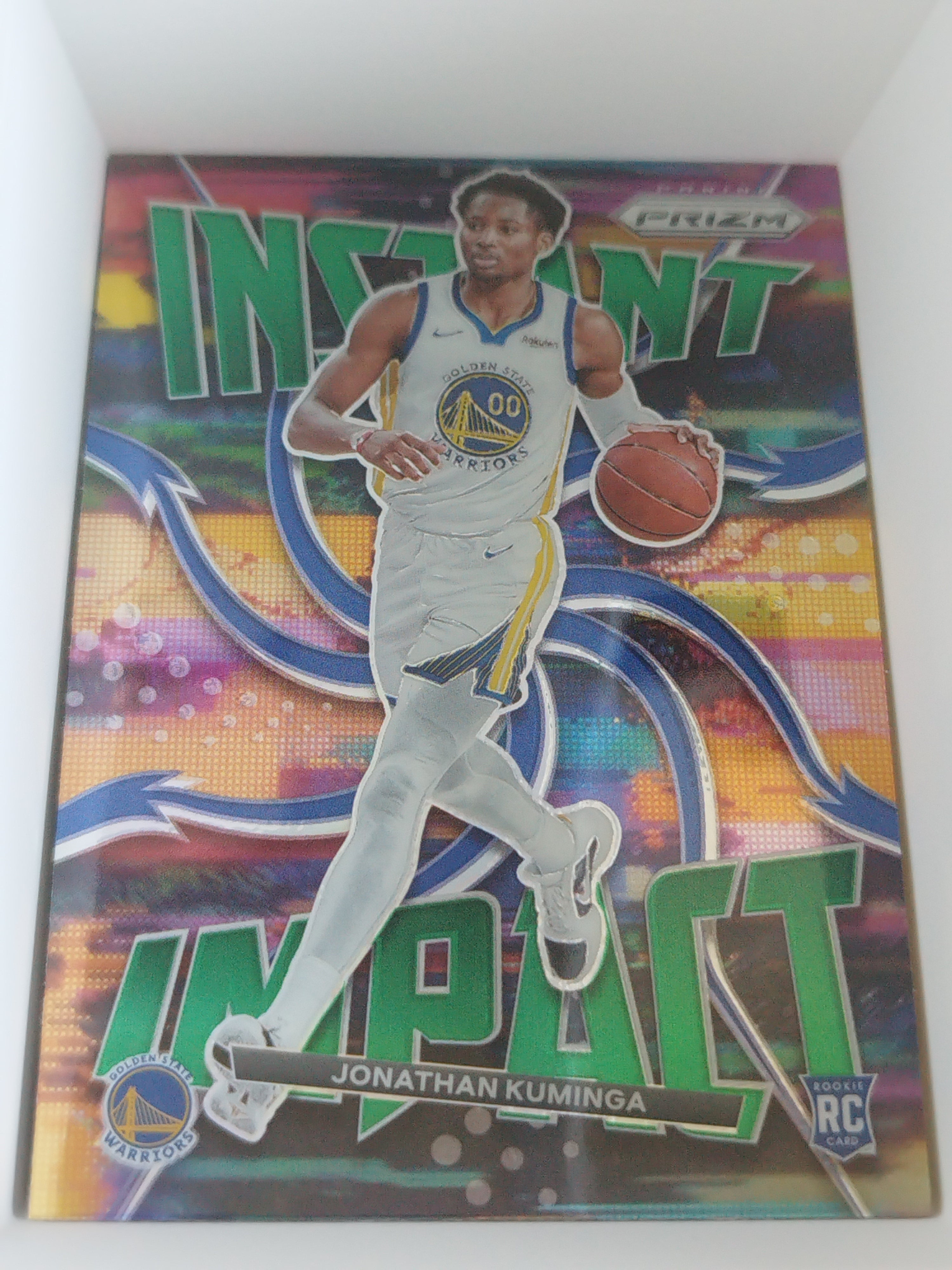 2021-22 Panini Prizm - Instant Impact - Green Prizm #7 - Jonathan Kuminga
