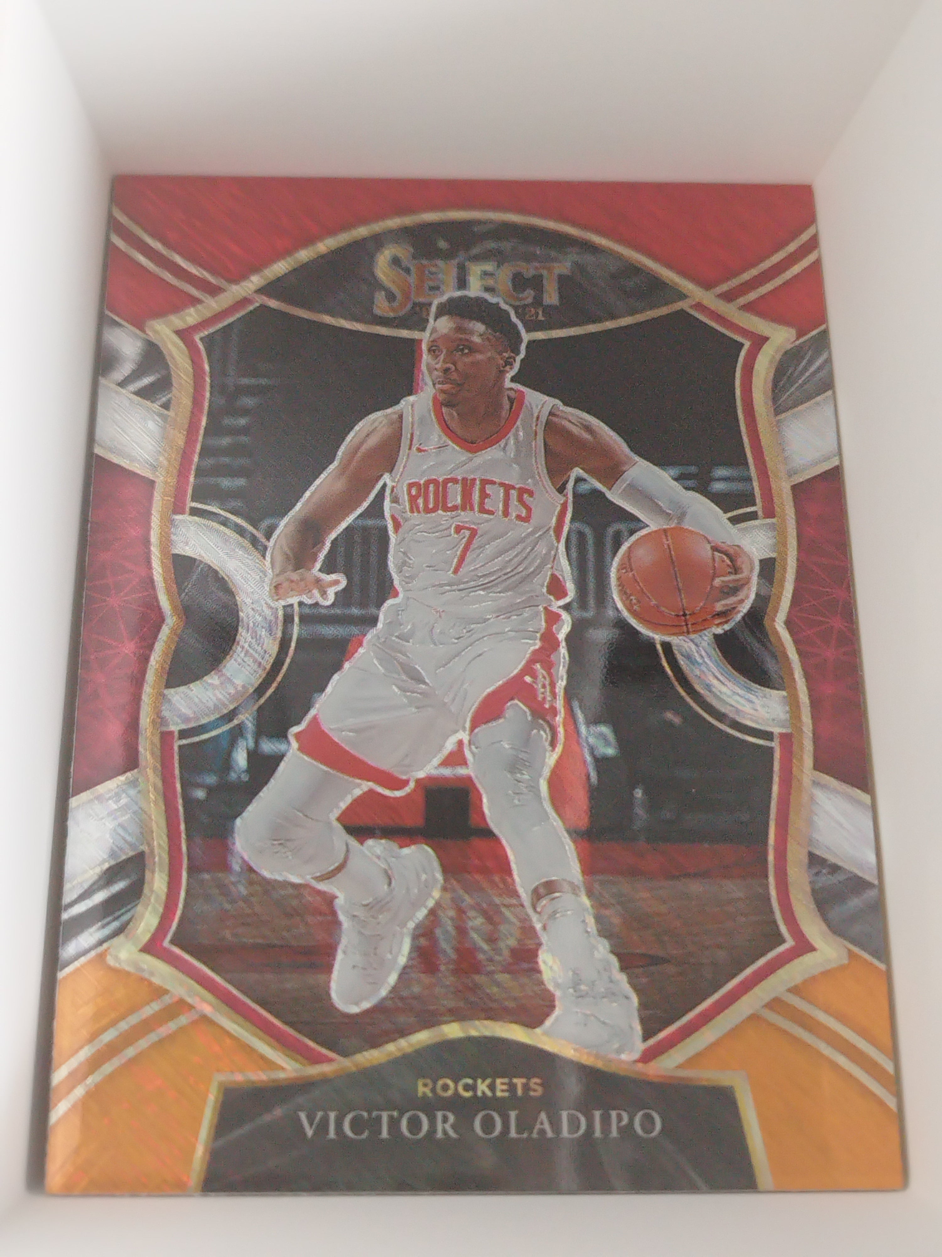 Victor Oladipo 2020-21 Panini Select Concourse Red White Orange Shimmer Prizm Base #7