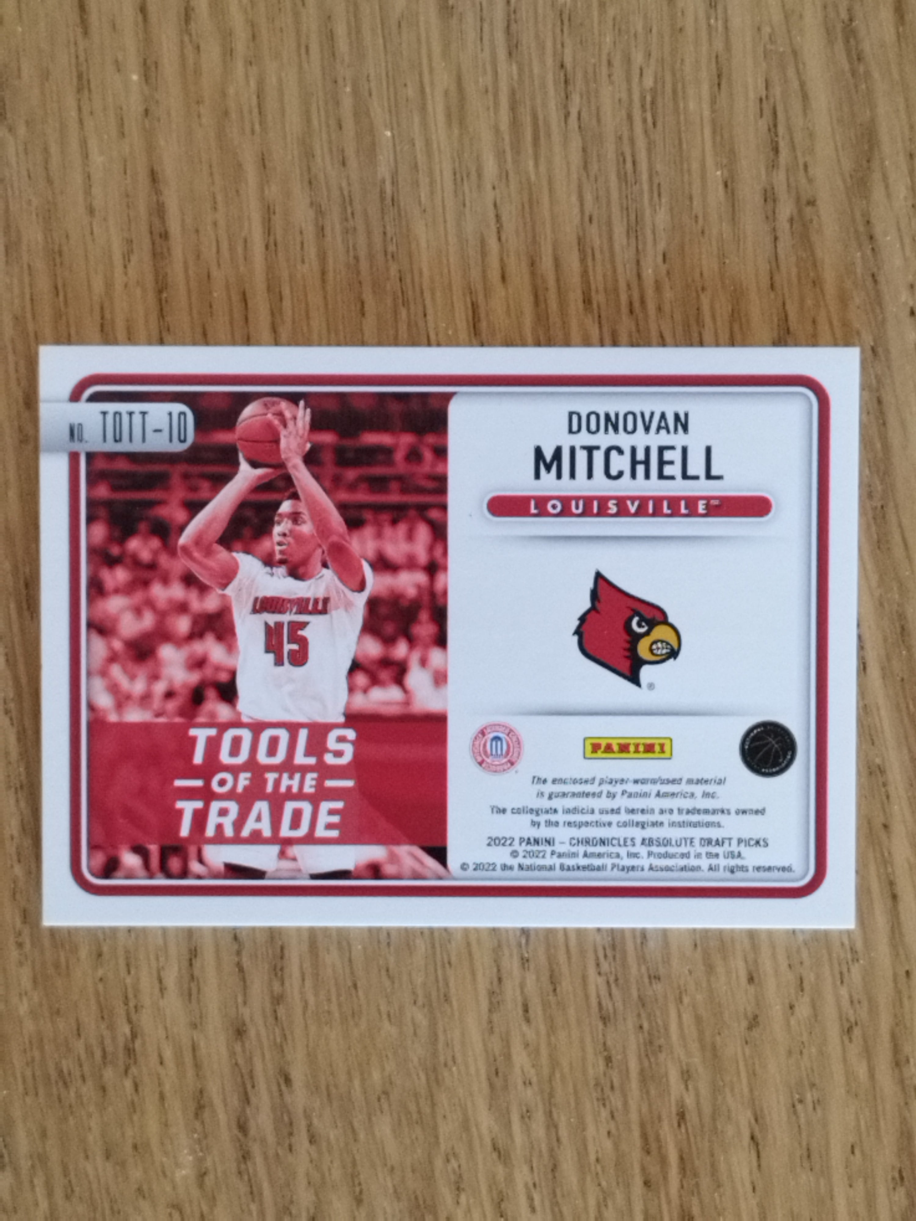 Donovan Mitchell 2022 Panini Chronicles Draft Picks Absolute Tools of the Trade #10