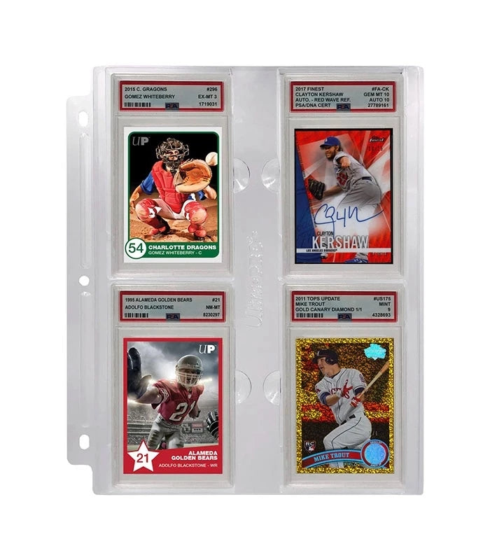 Ultra Pro Slab Page para PSA Slabs Hoja 4 Cartas